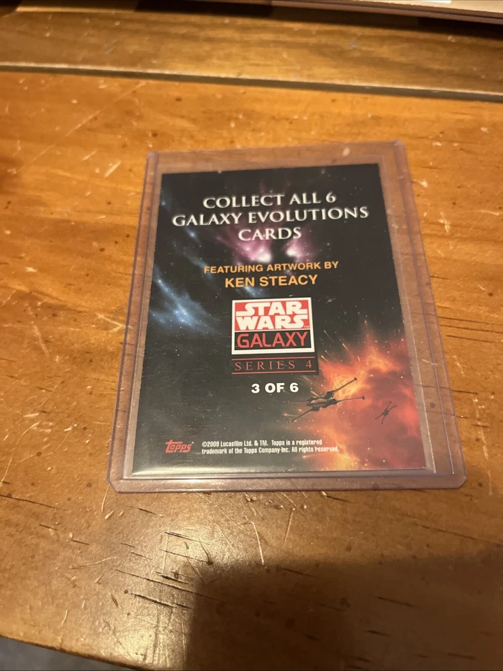 2009 Topps Star Wars Galaxy Series 4 Evolutions PURPLE #3 of 6 (Art: Ken Steacy) - Image 2 of 2