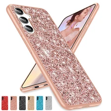 For Samsung A13 A14 A15 A23 A25 A53 A54 Shockproof Glitter Bling Cute Slim Case
