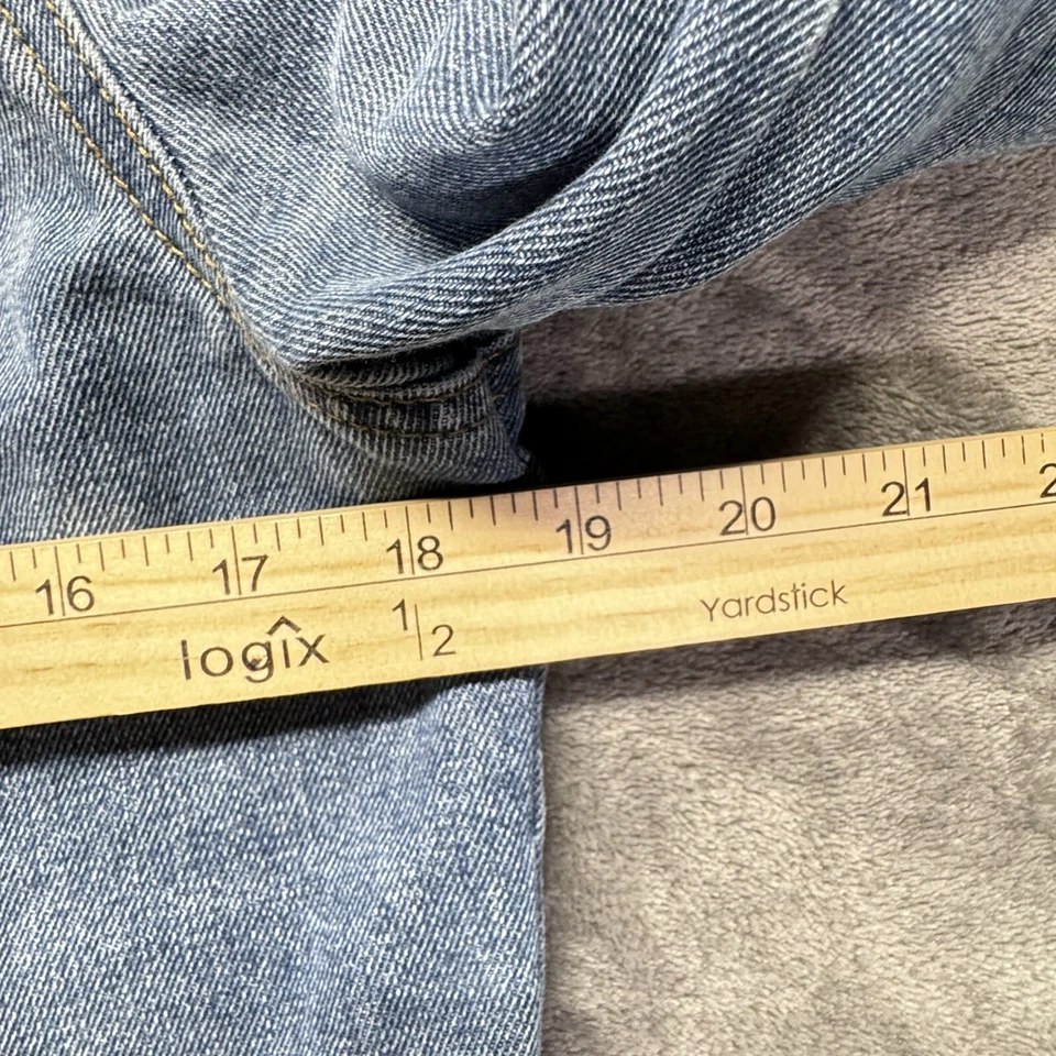 Women's Ci Sono Distressed Blue Denim Jean Jacket Size Large - Image 4 of 4