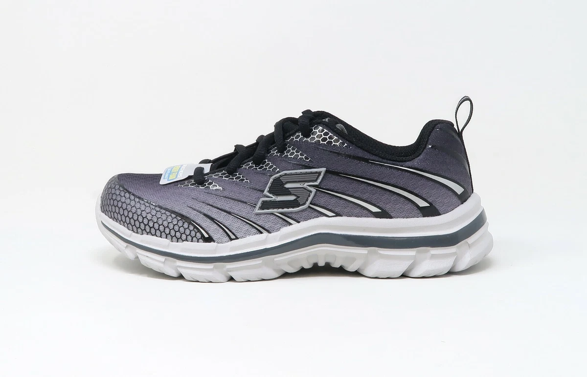 Skechers boys nitrate memory foam trainers black hotsell