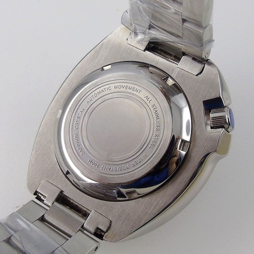44 mm Tandorio sterile schwarze Zifferblatt Armband NH35 Automatik Stahl Taucher Herrenuhr - Bild 6 von 8
