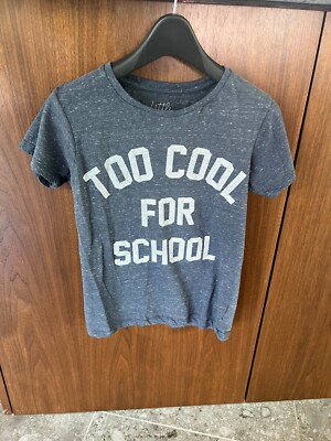 Little Eleven Paris Boys Short Sleeve Top ''Too Cool For School'' Boys Size:10