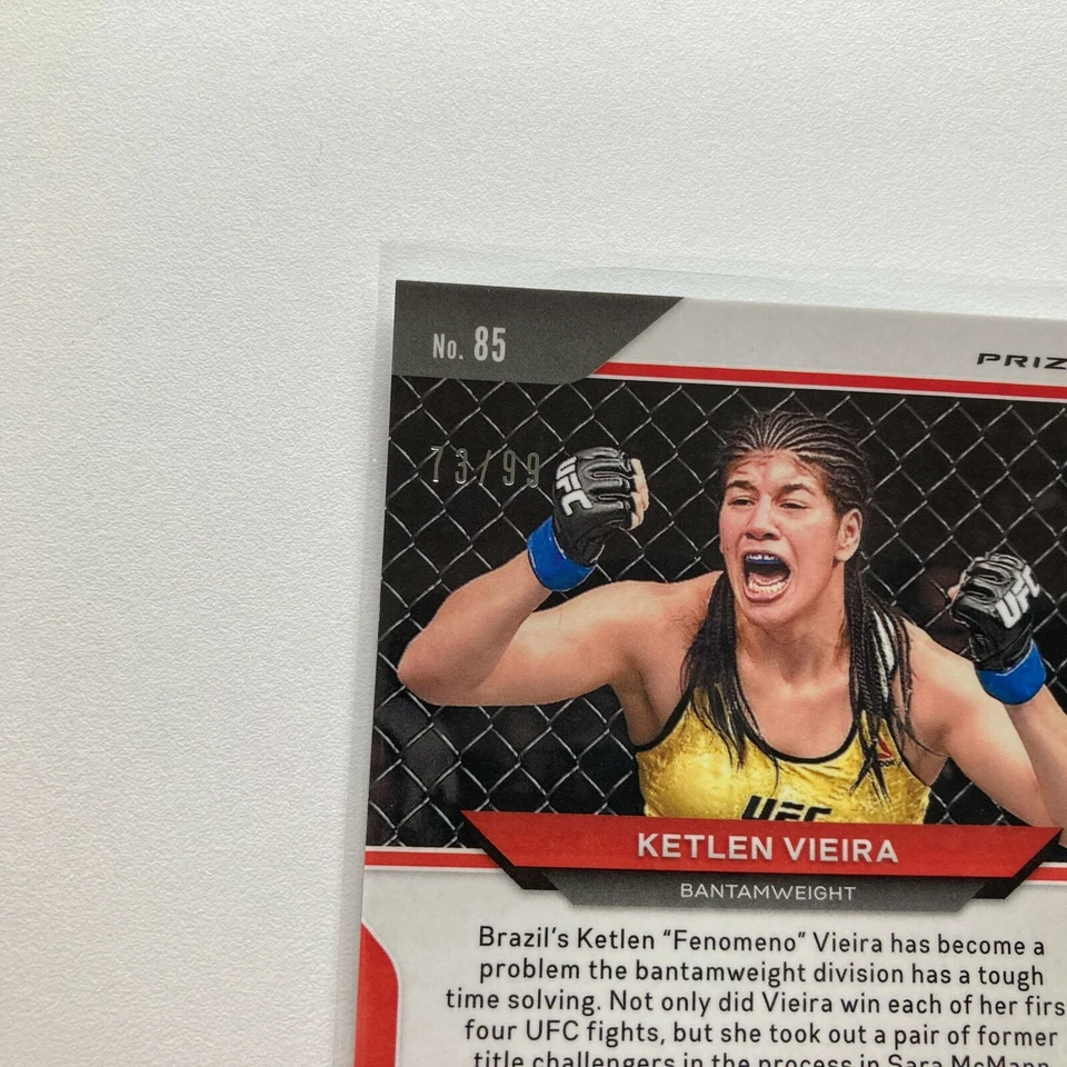 Ketlen Vieira 2021 Panini Prizm UFC Premium Box Set Scope Prizm Card 73/99 #85 - Image 4 of 4