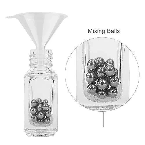 Paquete de 20 botellas de vidrio de esmalte de uñas vacías de 5 ml con tapa de cepillo para arte en uñas Foto 4 de 4