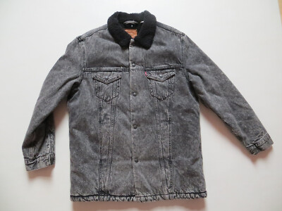 Levi's Jeans Jacke Levis Jeansjacke Schwarz Fell Herren Levi&