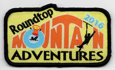 Ski Roundtop Resort Pennsylvania Mountain Adventures Summer 2016 Patch 3.5x2''