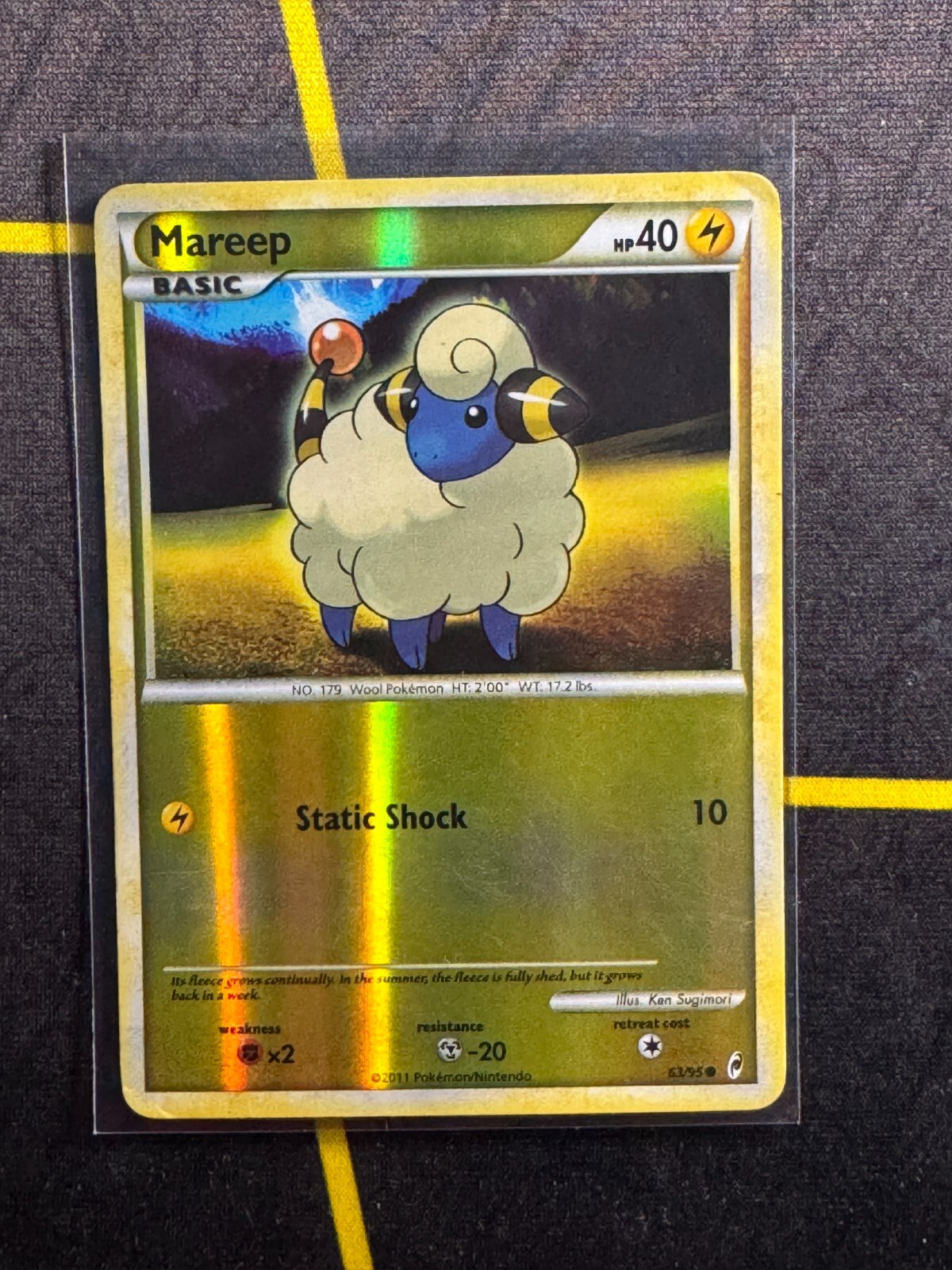 Mareep 63/95 Reverse Holo Pokemon TCG Diamond & Pearl Call of Legends LP