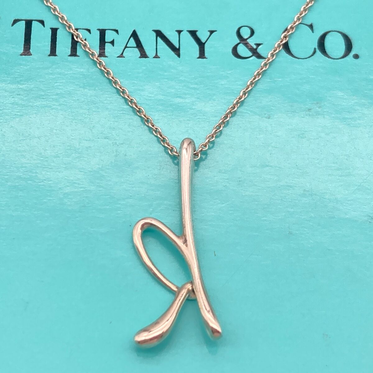 Tiffany & Co. Initial Letter K Pendant Necklace 16 Tiffany & Co. Initial Letter K Pendant Necklace 16