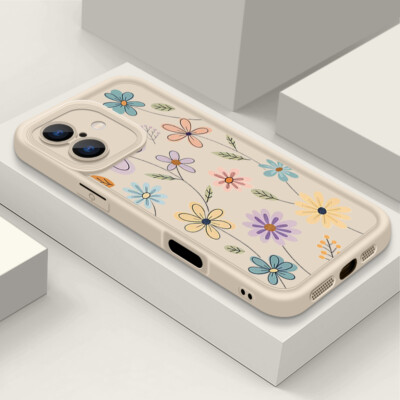 Schutzhülle Für iPhone 16 Pro Max 16E 15 14 13 12 11 XR 7 8 Blumen Silikon Cover