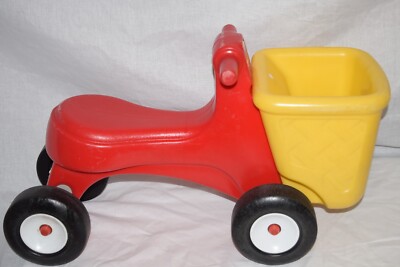Vintage Step2 Step 2 Two Push Car Scooter Basket  Ride On USA GUC