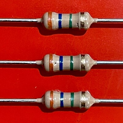 [10x] CF14JA3M6 Stackpole 3.6M  1/4W 5% Carbon Film Resistor axial