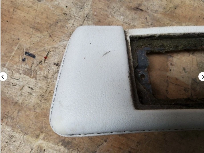 1968-1971 Lincoln Mark III 3 Driver Left Rear Quarter Armrest Pad OEM WHITE - Image 2 of 4