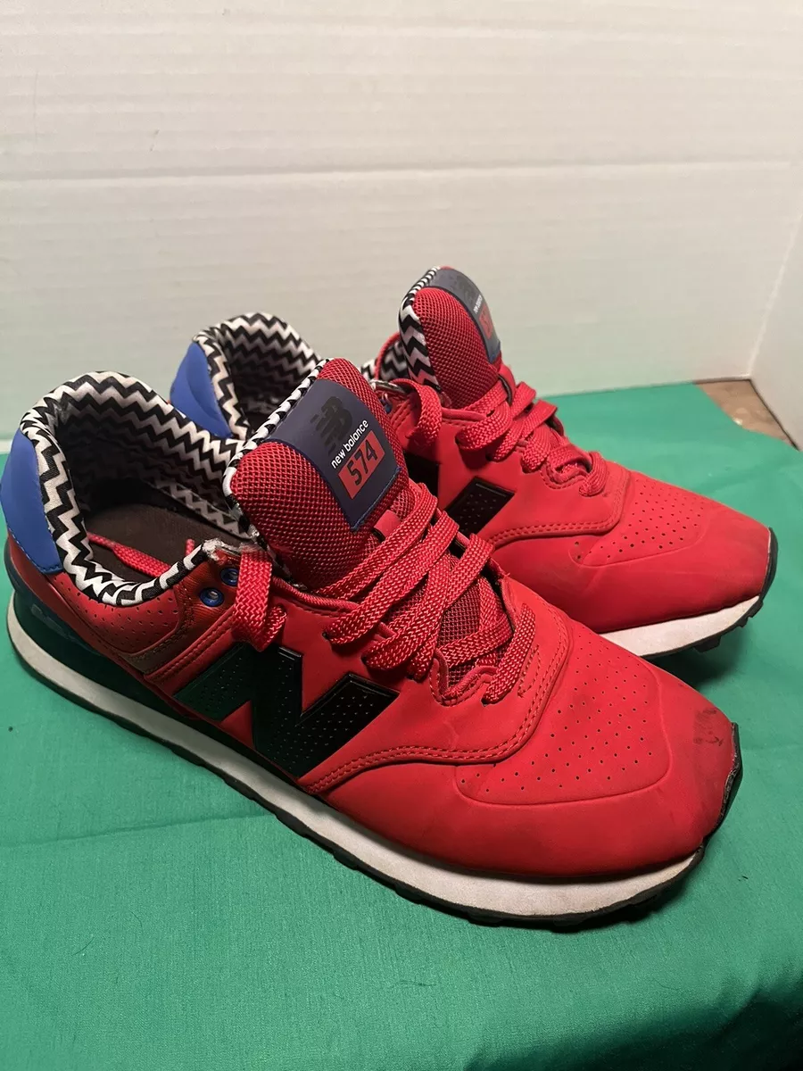 motivo Descuidado Rezumar New Balance 574 Women Size 10 Shoes Red Blue Black Classic Low Top Trainers  | eBay