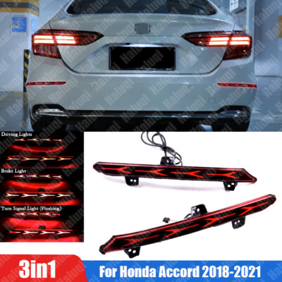 Smoke Rear Bumper Tail Light for Honda Accord 2018 2019 2020 LED Brake Turn Lamp