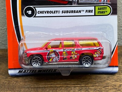 Vintage Matchbox #8 Chevrolet Suburban Fire ~ 2001 Mattel 50 yr