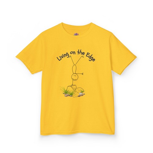 Kids 'Living on the Edge' Tee - Fun Cotton T-Shirt Gifts for Kids - Picture 5 of 42