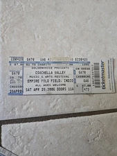 2006 Original Coachella Valley Ticket Stub