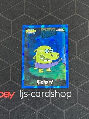 2025 Topps Chrome Sapphire SpongeBob #174 Richard J1