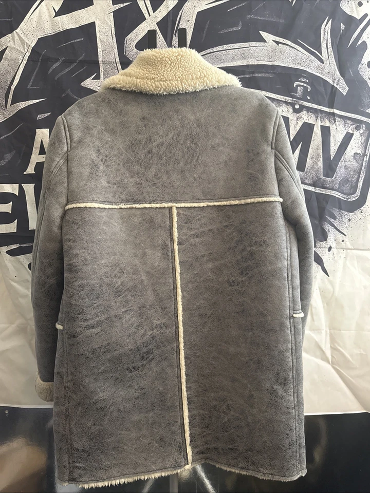 Chaqueta de piel de oveja Zara usada vintage para hombre XL 44 Foto 2 de 4
