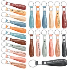 24 Pcs Inspirational Keychains Bulk Silicone Motivational Key Chains Apprecia...