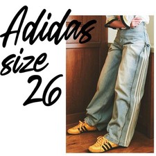 Adidas Women S Denim Zip Pant Pants 26 Jx9210 Limited Edition Rare