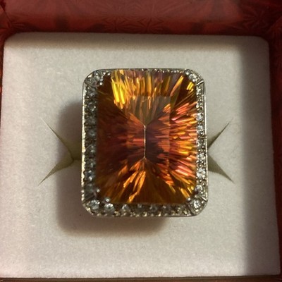 Verzauberter Topas mit Topas Akzenten 925 Silber Ring Handarbeit Schmuck wunderschön