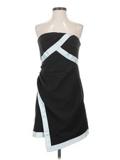 Halston Women Black Cocktail Dress 8