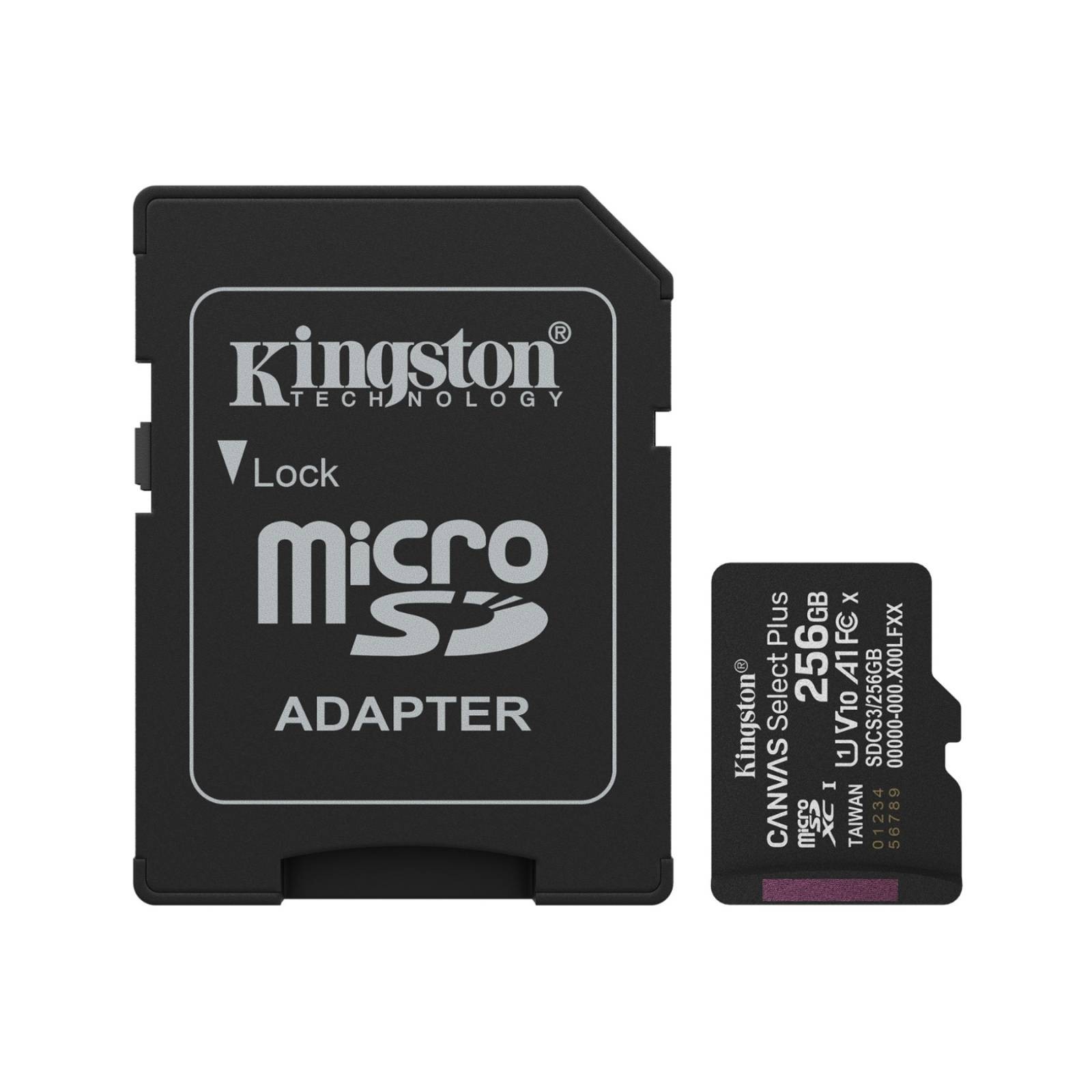 Kingston Canvas Select Plus 256GB microSDXC Memory Card + Adapter (SDCS3/256GB)