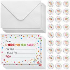 120 Piece Kids Thank You Cards Fill in the Blank Including 40 Thank You Cards wi