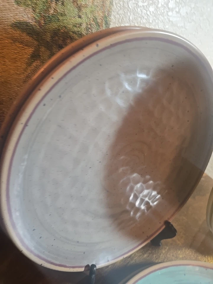 JUEGO DE 9 PLATOS GRANDES DE MELAMINA FOOD NETWORK 11" X 11" amarillo, aqua, topo Foto 2 de 4