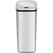 HOMCOM 50L Infrared Automatic Motion Sensor Dustbin Stainless Steel Trash Can