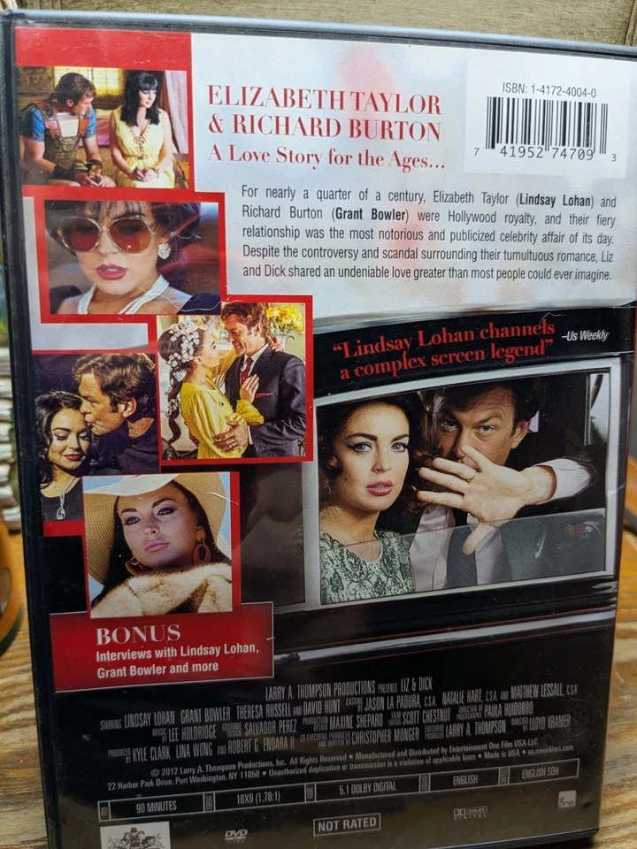 Elizabeth Taylor (Bio DVD LOT) Liz & Dick (Lindsay Lohan) + Burton & Taylor BBC! Foto 3 de 4