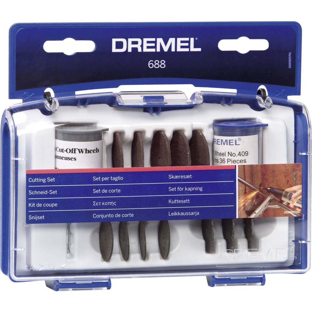 Kit accessoires découpe Dremel 688 coffret disques de tronçonnage mini meuleuse