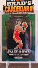 2024-25 Prizm Zaccharie Risacher Emergent RC Green Rookie #6 Hawks