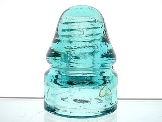 AMBER SWIRLS CAUVET'S PAT 1865 W BROOKFIELD 5 Glass Telegraph Signal Insulator