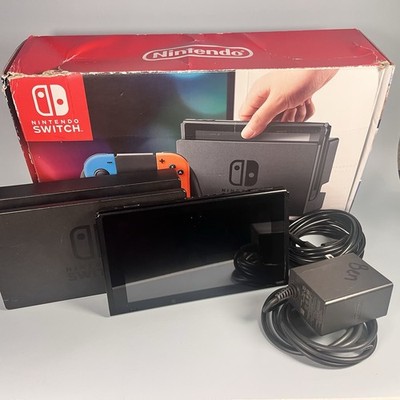 Nintendo Switch Console, Dock, Charger, Original Box - No Power, No Joy-Cons