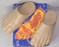 Imran Potato Caveman Slippers Clogs | Size SMALL | Human Feet Bigfoot Mens 4-7