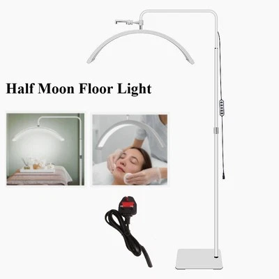 LED Half Moon Light Beauty Lamp Floor Eyelash Extensions Standing Lash Light UK