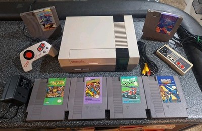 Original NES Nintendo Console Bundle Good Games Contra TESTED WORKING