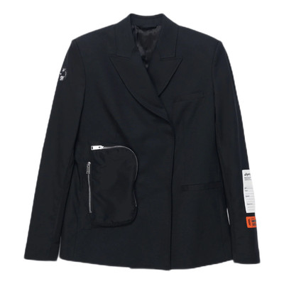 Heron Preston Women's Signature Utility Jacket in Black   Size 40