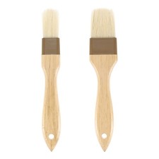 1-Set Pastry Brush, Wooden Handle Natural Bristle Basting Brush 1 1.6"