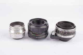 Manual Focus Camera Lenses Working Inc Helios Jupiter 8 Carl Zeiss Jena x 3
