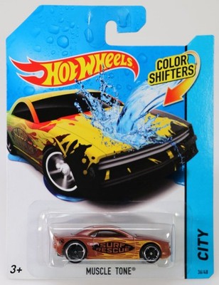 Hot Wheels Muscle Tone City Color Shifters Series - BHR43 NRFP 2013 Brown 1:64