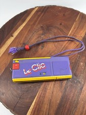 Le Clic 110 Film Camera Vintage 80s Retro Purple Yellow Made In USA Untested