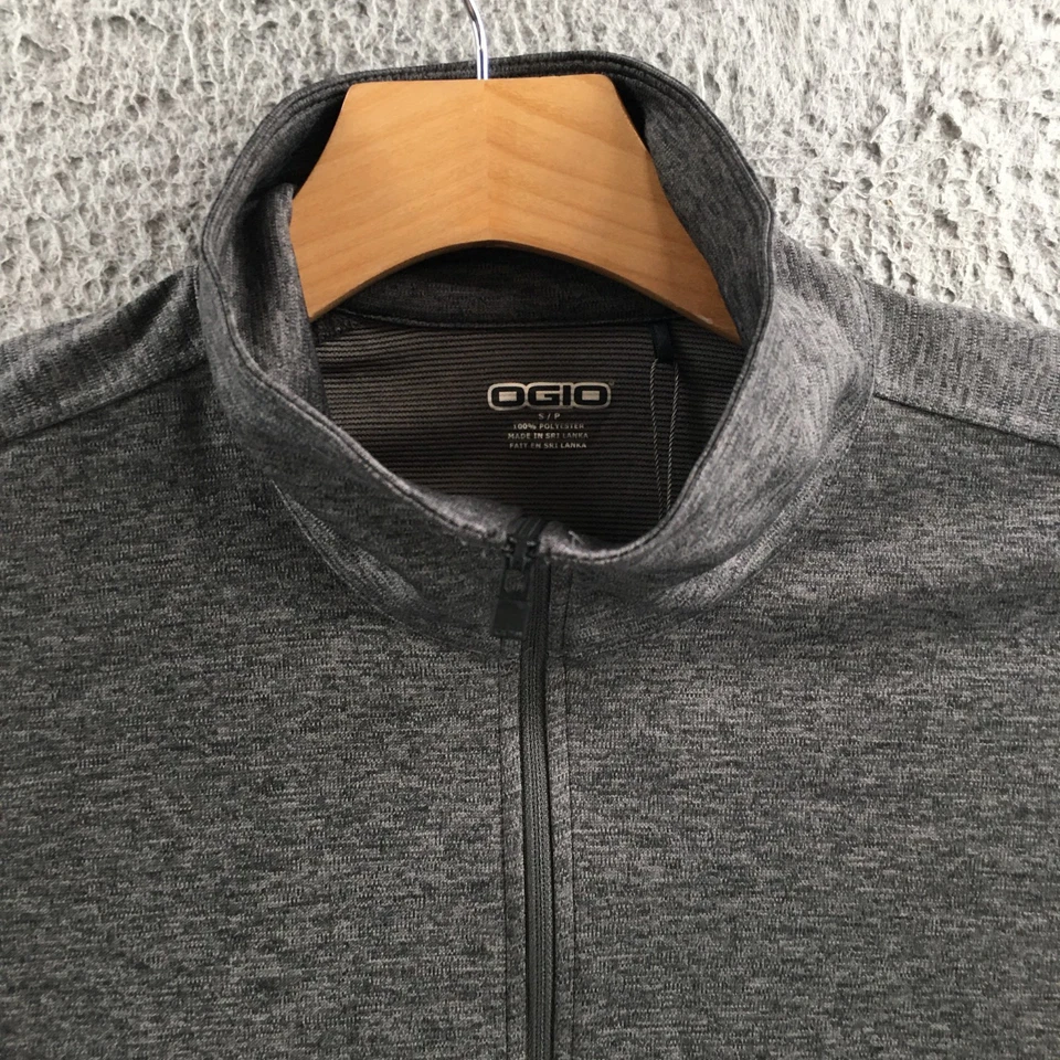 Chaqueta Ogio Cremallera Completa Mujer Pequeña Gris Sólido Cuello Simulado Mangas Largas Bolsillo Nueva con Etiquetas Foto 3 de 4