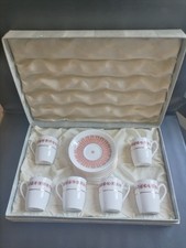 Spode Provence Terra Rosa Y.8086 x6 Coffee Cups And Saucers, in case.