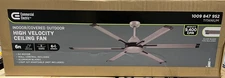 High Velocity 6 ft. Indoor/Outdoor Titanium Ceiling Fan w Wall Control Included