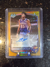 2025-26 Bowman Chrome Basketball Bryson Tiller SP Gold Shimmer Auto 45/50