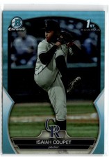 2023 BOWMAN DRAFT CHROME SKY BLUE REFRACTORS ISAIAH COUPET ROCKIES #BDC-37
