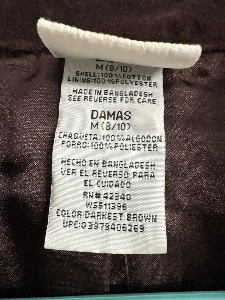 Vintage Y2K Brown Velvet Velour Jacket Blazer Size M Grunge Goth NWT - Image 2 of 4